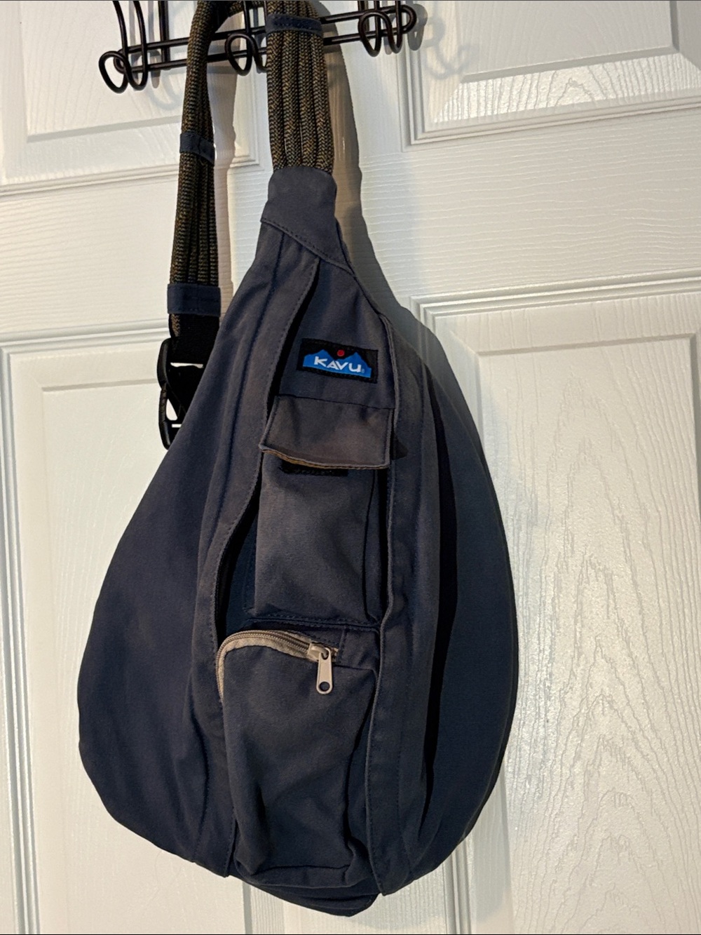 KAVU Navy Rope Sling Bag